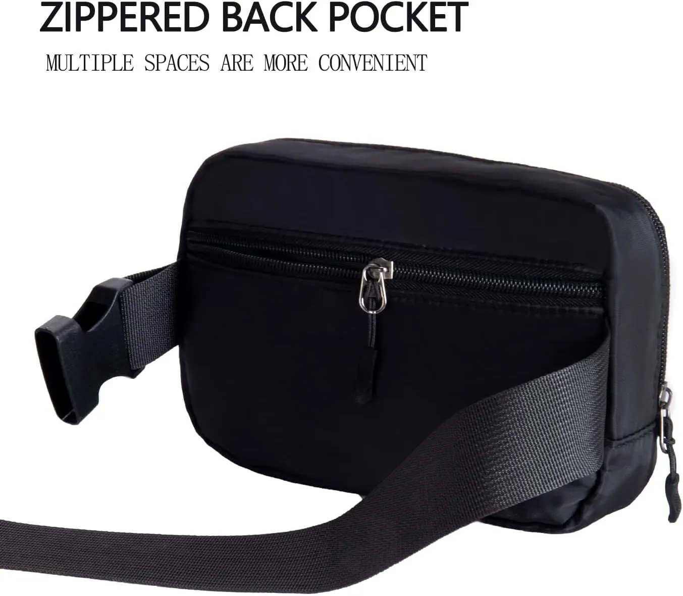 Belt bag Fanny pack crossbody bags for women Everywhere belt bag (BLACK-F)