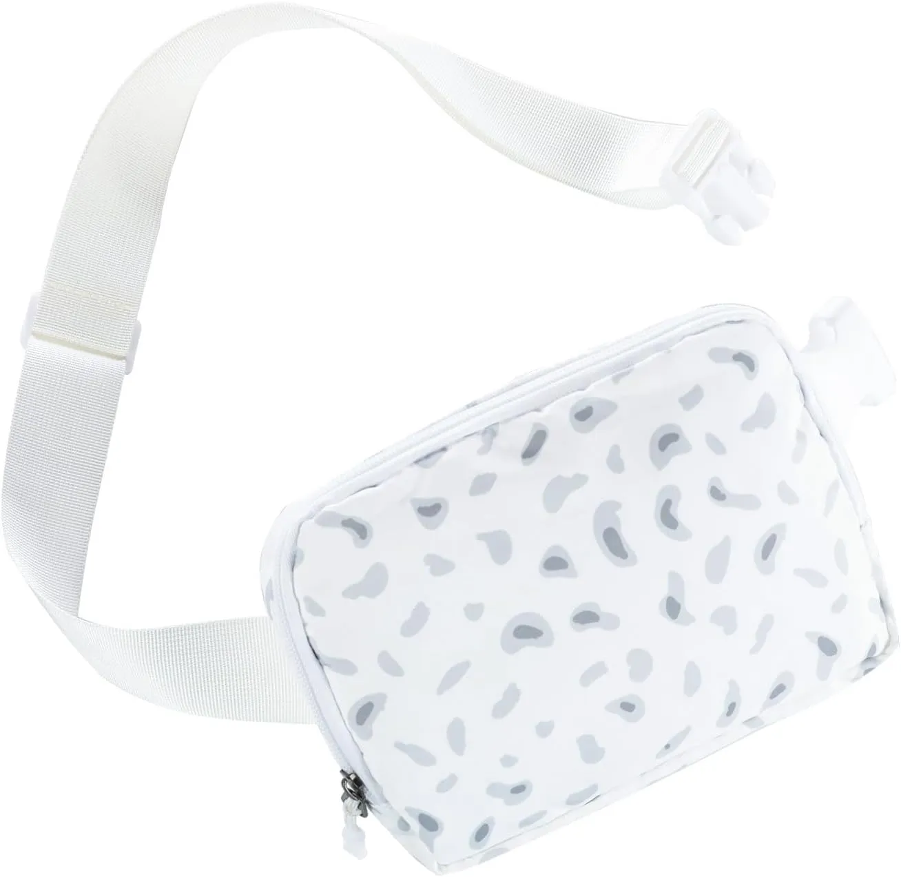 Belt bag Fanny pack crossbody bags for women Everywhere belt bag (Leopard White)