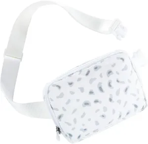 Belt bag Fanny pack crossbody bags for women Everywhere belt bag (Leopard White)