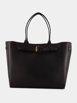 Black Audrey Large Tote in Grain Leather
