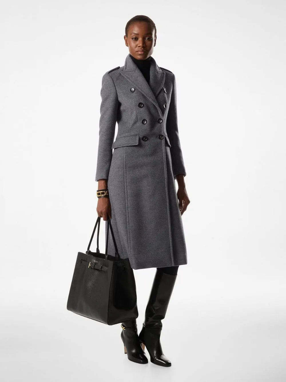 Black Audrey Large Tote in Grain Leather