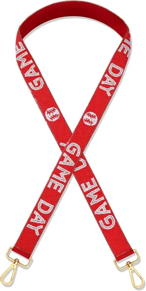 boderier Baseball Beaded Purse Strap Replacement Crossbody Bag Strap Game Day Shoulder Straps for Bags Baseball Mom Accessory