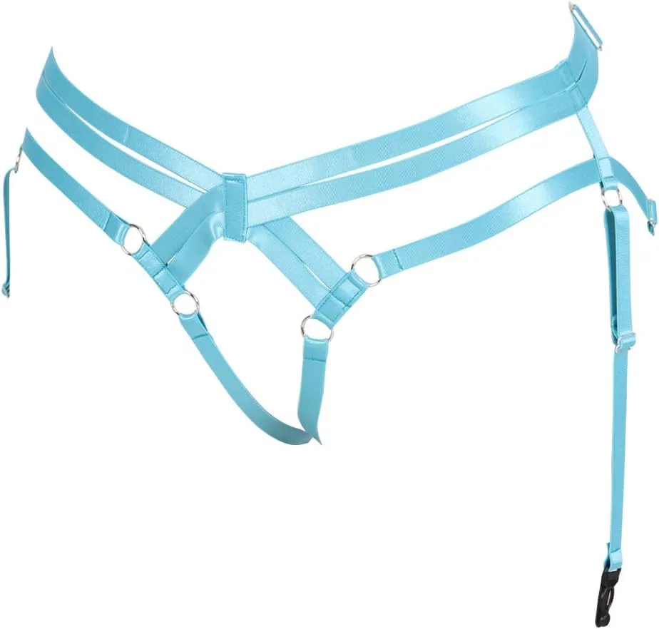 BODY CAGE Women's Leg Belt Harness Garter Shorts Long Tube Strap Punk Gothic Adjustable