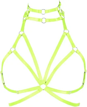 Body harness for women Bra Goth Stretchy fabric Halloween Plus size Punk Chest strap belt Festival rave Lingerie cage