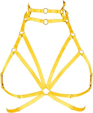 Body harness for women Bra Goth Stretchy fabric Halloween Plus size Punk Chest strap belt Festival rave Lingerie cage