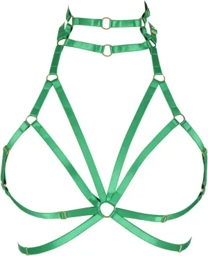 Body harness for women Bra Goth Stretchy fabric Halloween Plus size Punk Chest strap belt Festival rave Lingerie cage