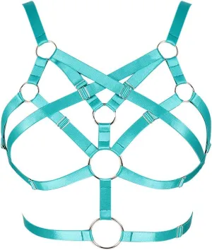 Body Harness for Women Bra Lingerie cage Top Punk Plus Size Chest Strap Belt Stretchy Fabric Festival Rave Adjustable