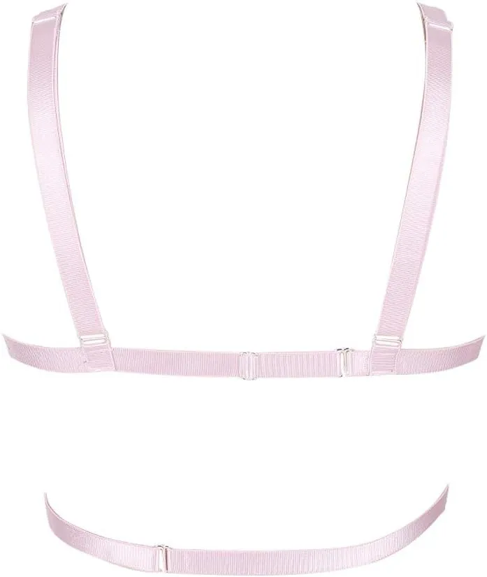 Body Harness for Women Bra Lingerie cage Top Punk Plus Size Chest Strap Belt Stretchy Fabric Festival Rave Adjustable