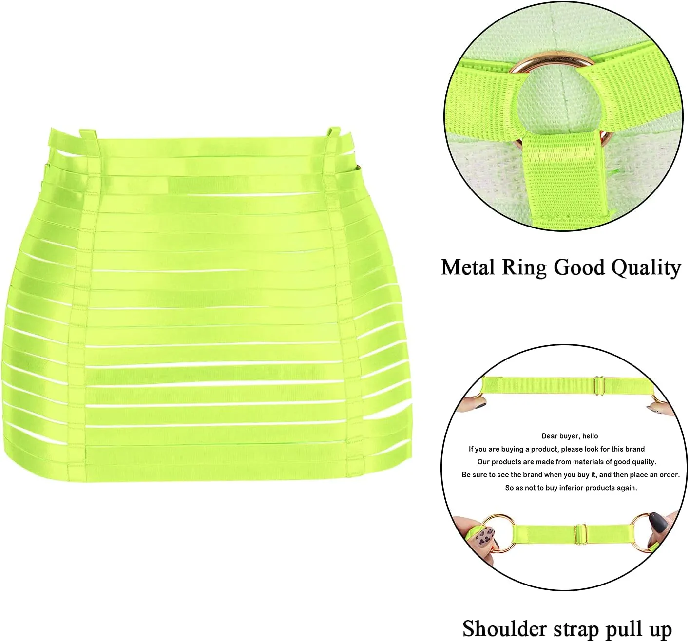 Body Harness for Women Skirt Belt Lingerie cage Leg Strap Punk Gothic Stretchy Fabric Plus Size Waist Belt