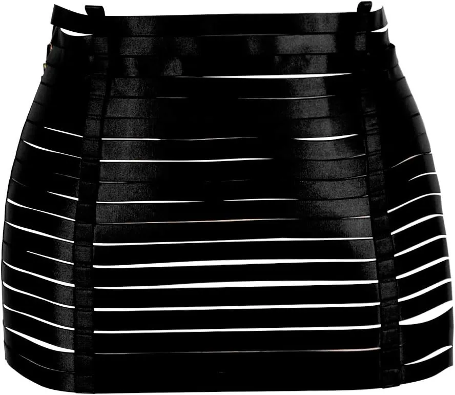 Body Harness for Women Skirt Belt Lingerie cage Leg Strap Punk Gothic Stretchy Fabric Plus Size Waist Belt