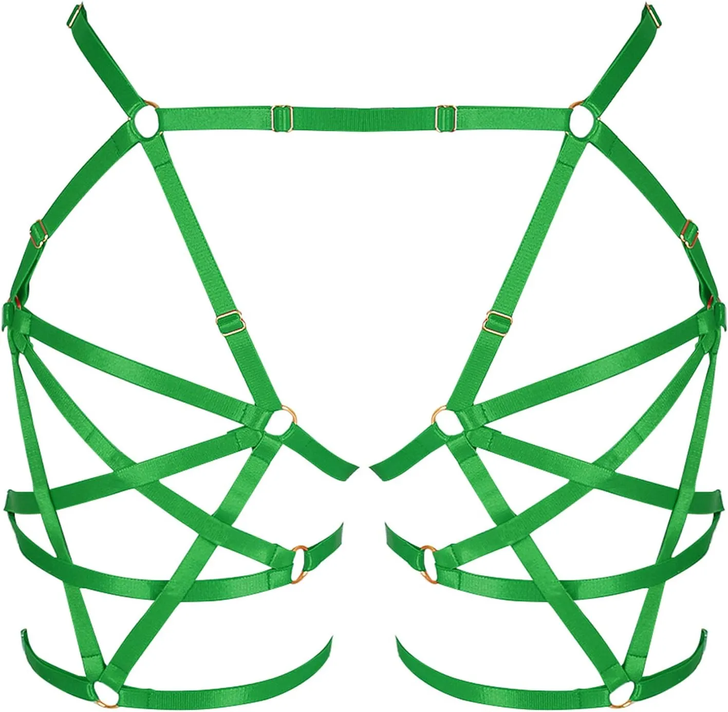 Body Harness Pentagram Garter Woman Lingerie cage Punk Gothic Belt Leg Strap Photography Dance Apparel Stretchy Fabric