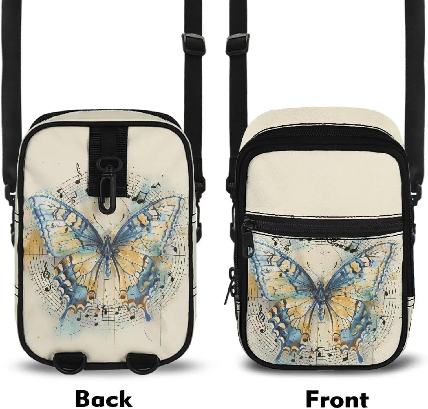 Canvas Crossbody Bags Multi Position Back Pack Waist Packs Cross Body Fanny Pack with Adjustable Strap Gifts