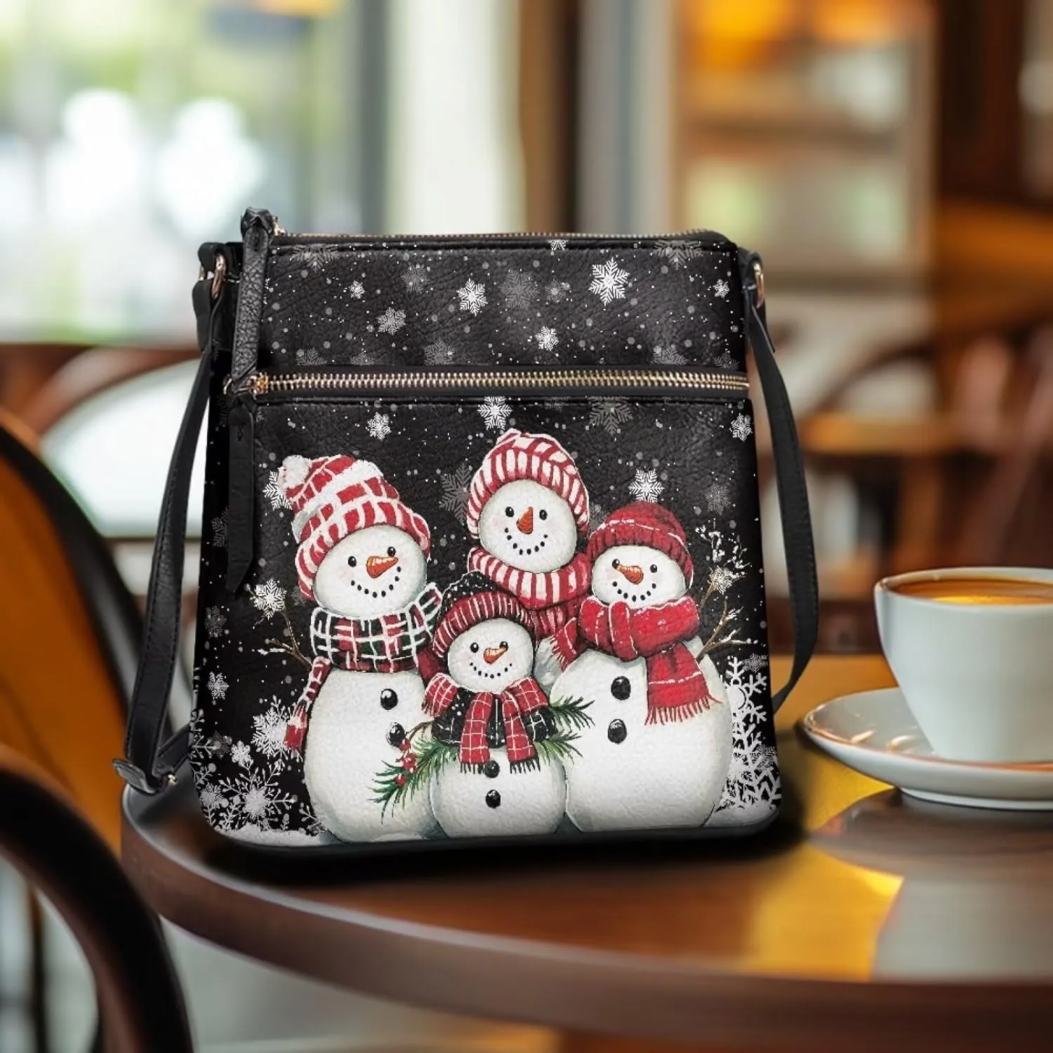 Casual Crossbody Bags for Women Leather Shoulder Bag Hobo Purses for Women Christmas Handbags