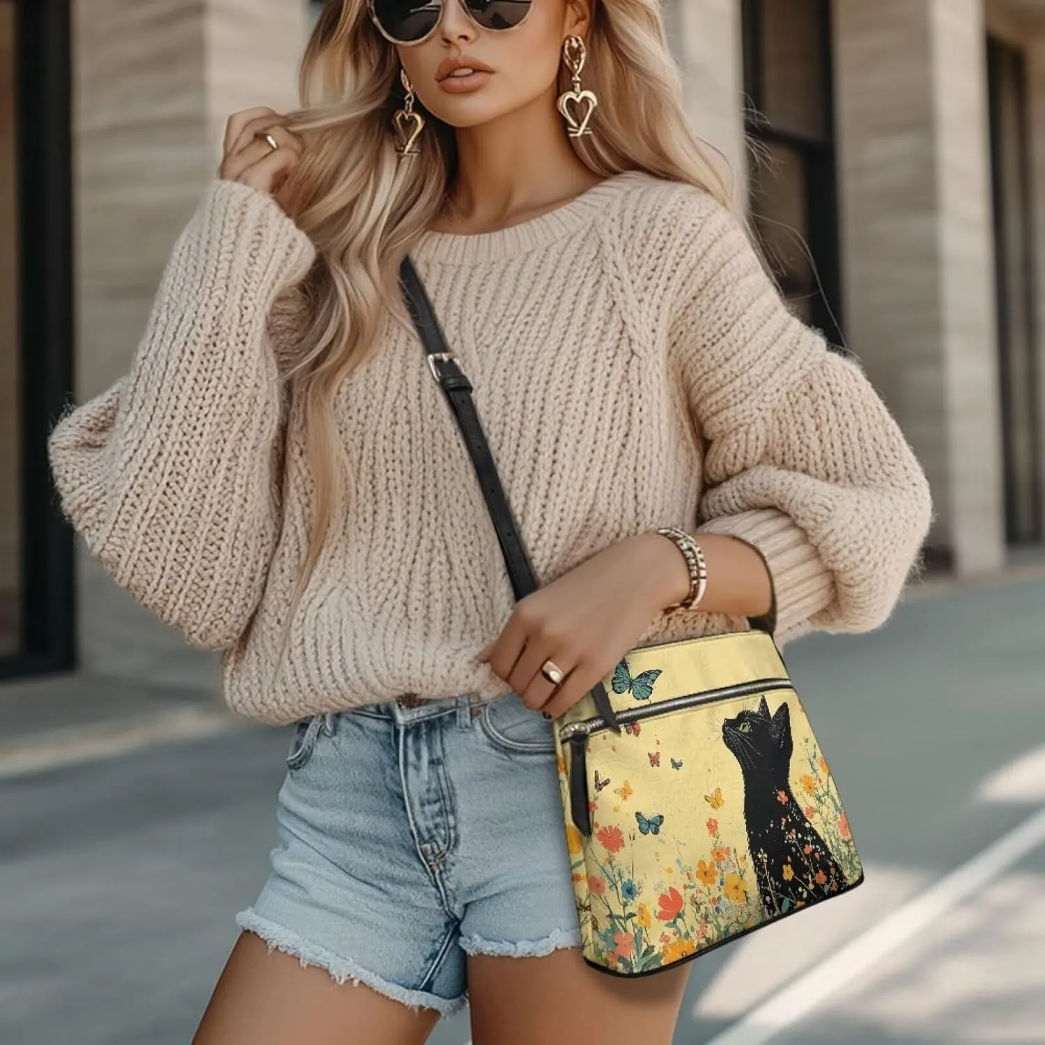 Casual Crossbody Bags for Women Leather Shoulder Bag Hobo Purses for Women Christmas Handbags