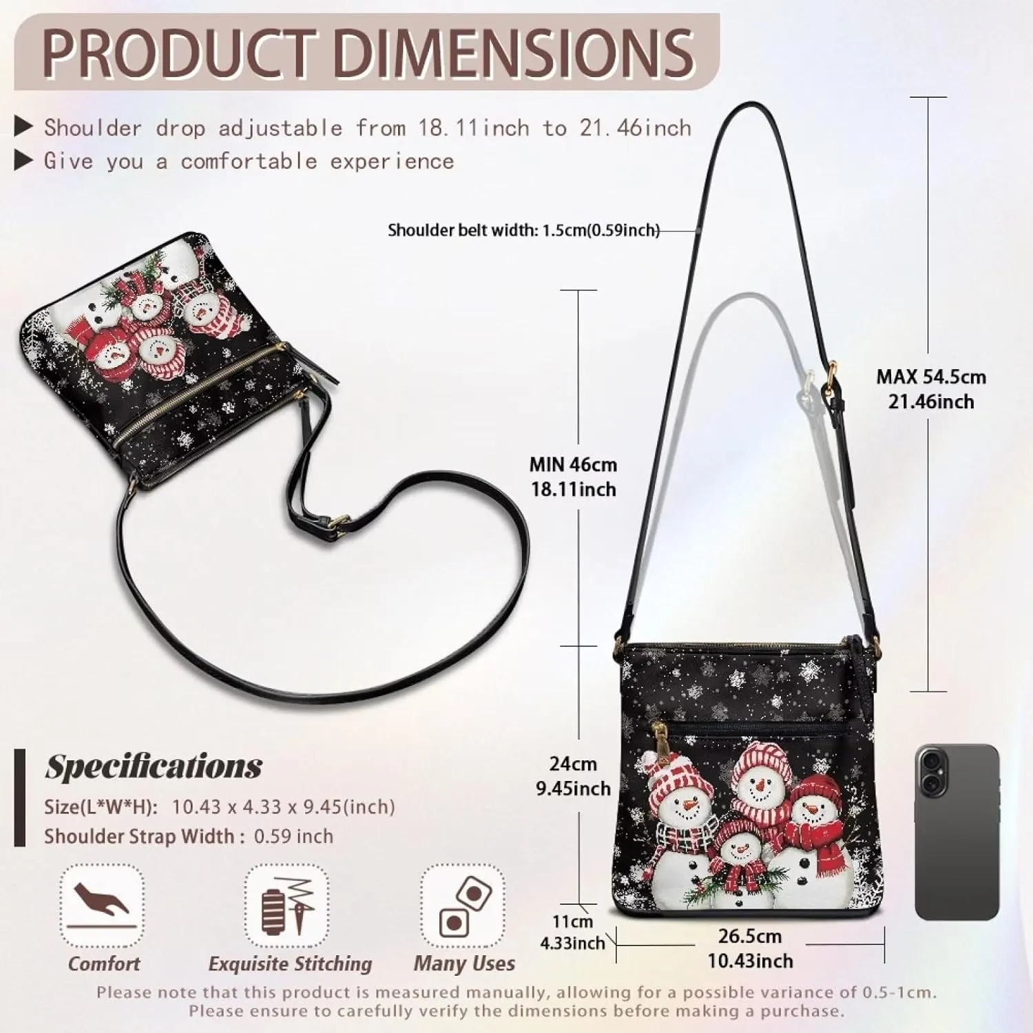 Casual Crossbody Bags for Women Leather Shoulder Bag Hobo Purses for Women Christmas Handbags
