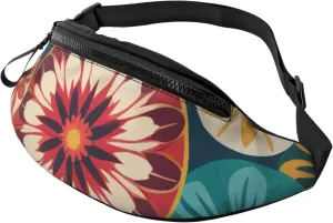 Casual Medallion Multi Printed Fanny Pack,Crossbody Fanny packs for women Men Waist Bag for Running Travel