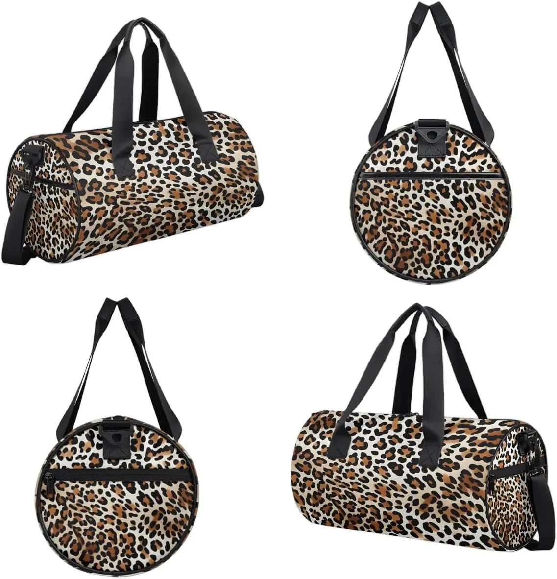 Classic Leopard Gym Bag for Women Men Lightweight Weekender Travel Bag Stylish Duffle Bag for Gym Travel Overnight Carry On