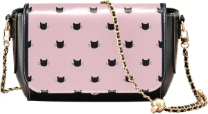 Colorful Shoulder Leather Bags, Tropical Flamingos Zebra Crossbody Purses for Women Fashion Handbag with Chain Strap