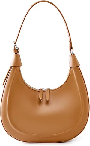 Crescent Shoulder Bags for Women, Genuine Leather Crossbody Purses, Underarm Purses with a Adjustable Strap