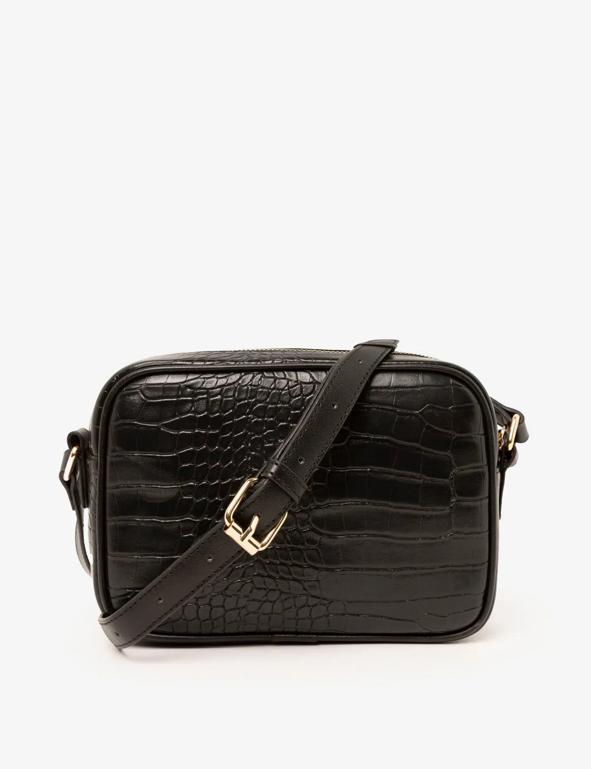 CROCODILE EMBOSSED CROSSBODY BAG