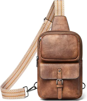 Crossbody Bags for Women Men Sling Bag 5 Pockets Fanny Pack Sling Backpack Chest Daypack Travel Purse Anti Theft