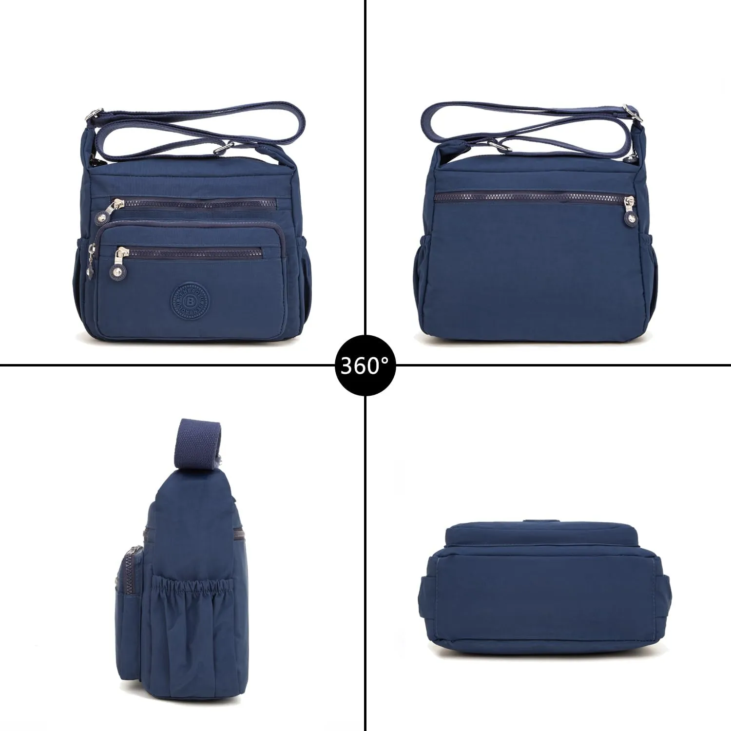 Crossbody Purses for Women Lightweight Shoulder Handbags Waterproof Nylon Travel Bag Ladies Pocketbooks
