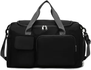 Custom Duffle Bag for Men and Women. Personalize with your Text and Logo (Black)