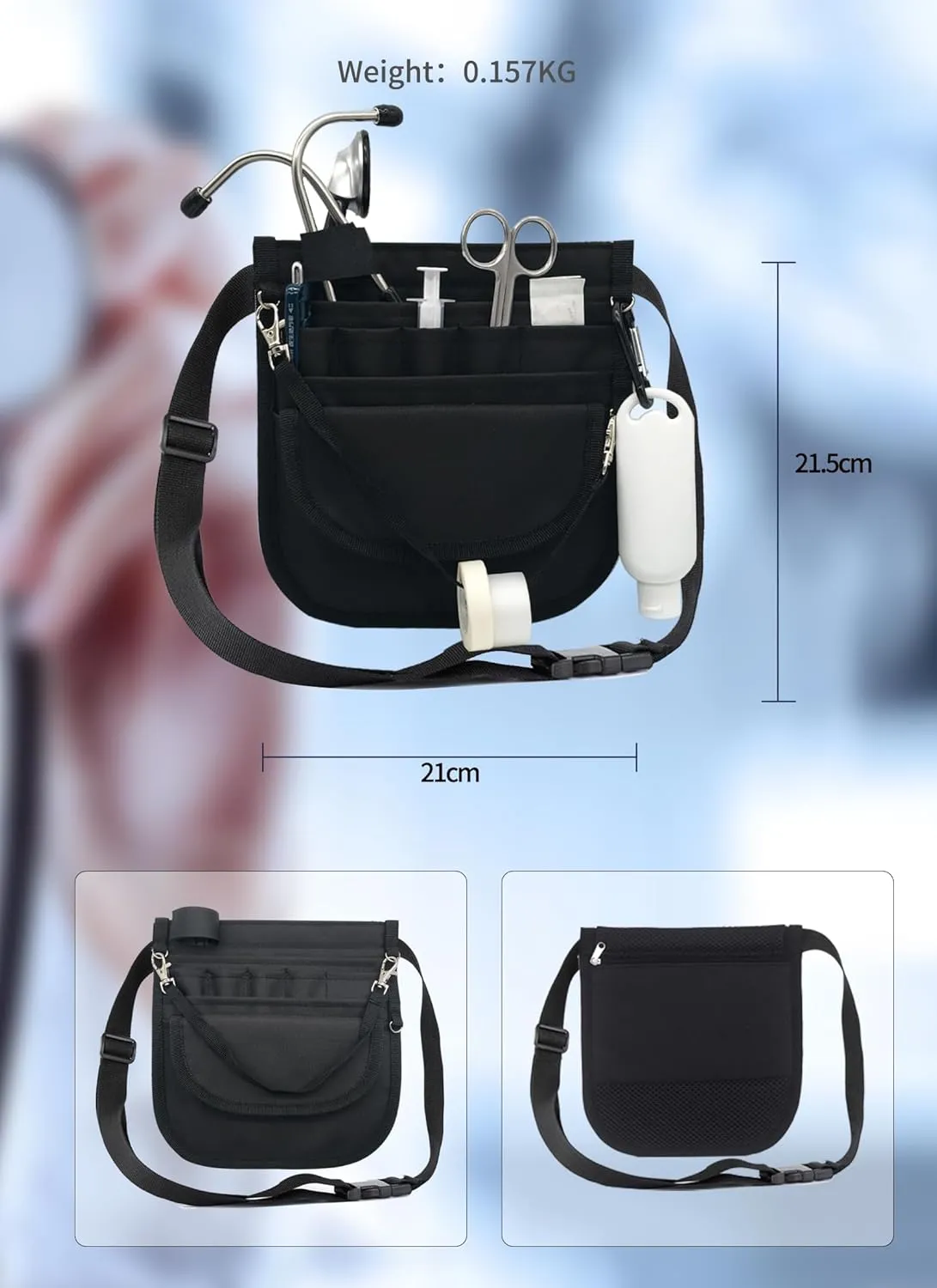 Customizable Nurse Fanny Pack Personalised Tool Bag,for Women Men Nursing Fanny Pack for Nurses with Multi Compartment Medical Pack for Emergency Nursing Supplies