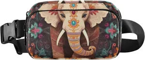 Cute Elephant Flower Fanny Packs for Women Fanny Pack For Men Belt Bag Crossbody Fanny Packs for Women Running Fanny Pack Waist Pack 21340754