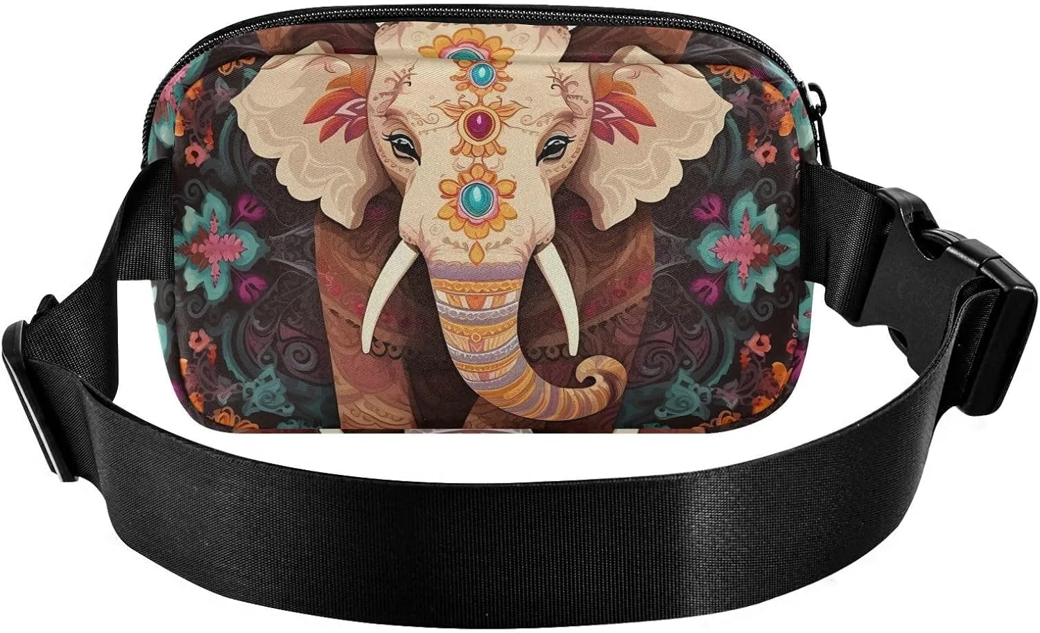 Cute Elephant Flower Fanny Packs for Women Fanny Pack For Men Belt Bag Crossbody Fanny Packs for Women Running Fanny Pack Waist Pack 21340754