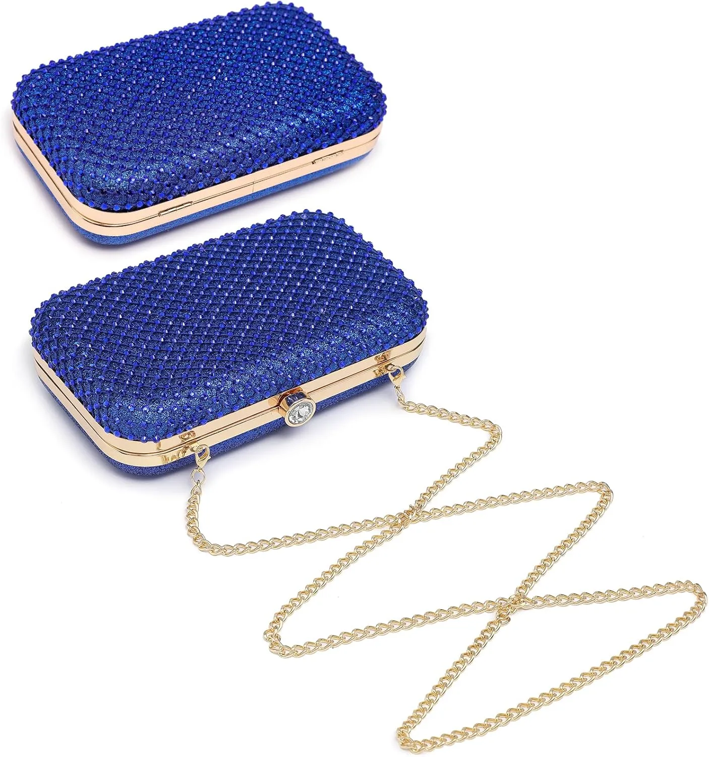 Dasein Womens Rhinestone Clutch Purse Sparkling Evening Bag with Crystal Clasp for Formal Prom Party Wedding