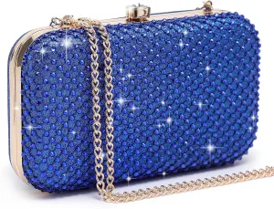 Dasein Womens Rhinestone Clutch Purse Sparkling Evening Bag with Crystal Clasp for Formal Prom Party Wedding