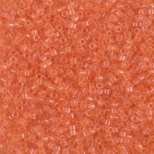 DB 1411, Tangerine-Transparent - Miyuki Delica Beads - Size 11 - 5 grams - Japanese Cylinder Seed Beads - Retail & Wholesale