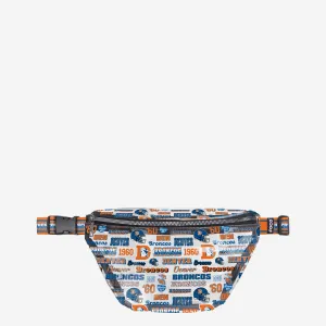 Denver Broncos Repeat Retro Print Clear Fanny Pack