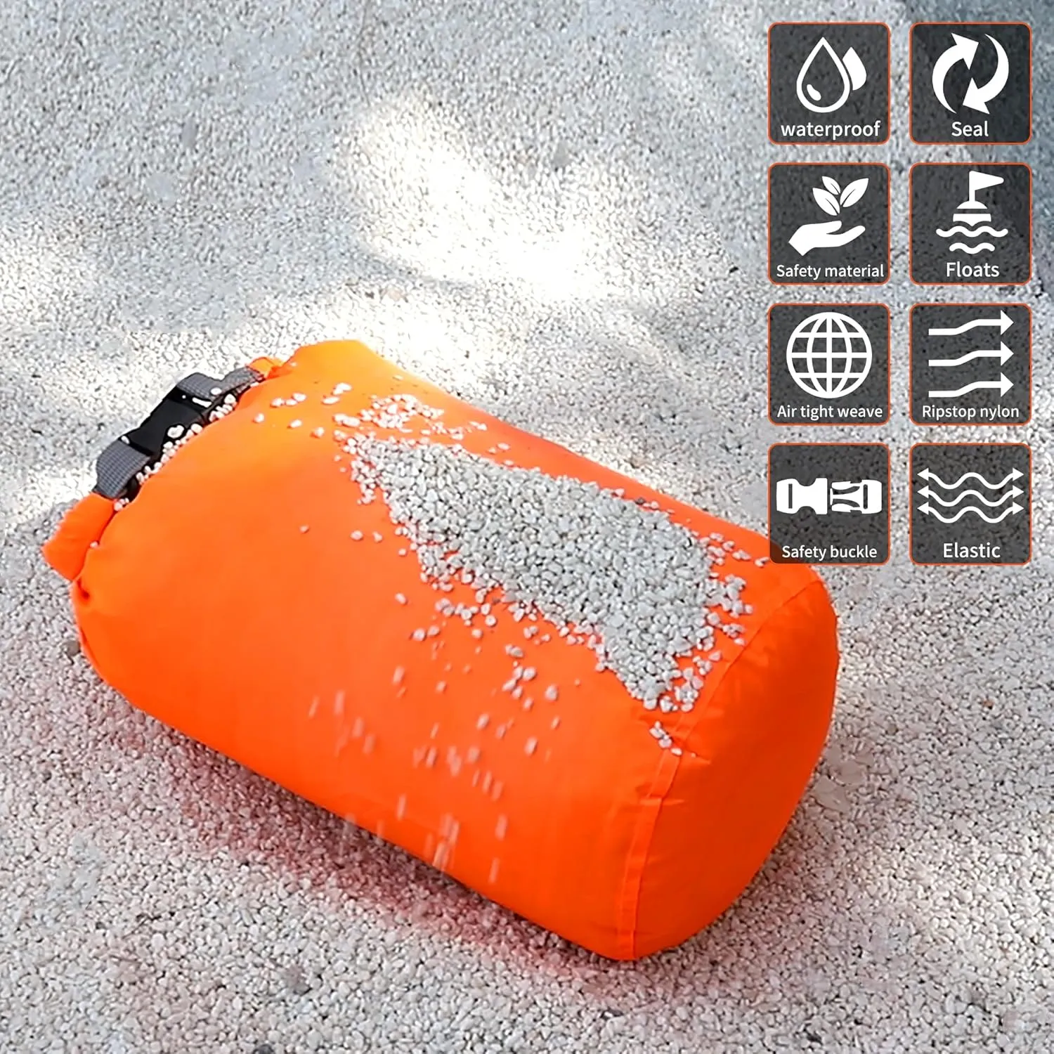 Desoto Waterproof Dry Bag 2 packs, 2L/5L/10L/20L/40L/70L Dry Sack Lightweight Portable, Dry Storage Bag to Keep Gear Dry Clean for Kayaking, Gym, Hiking, Swimming, Camping (Purple, 20L)