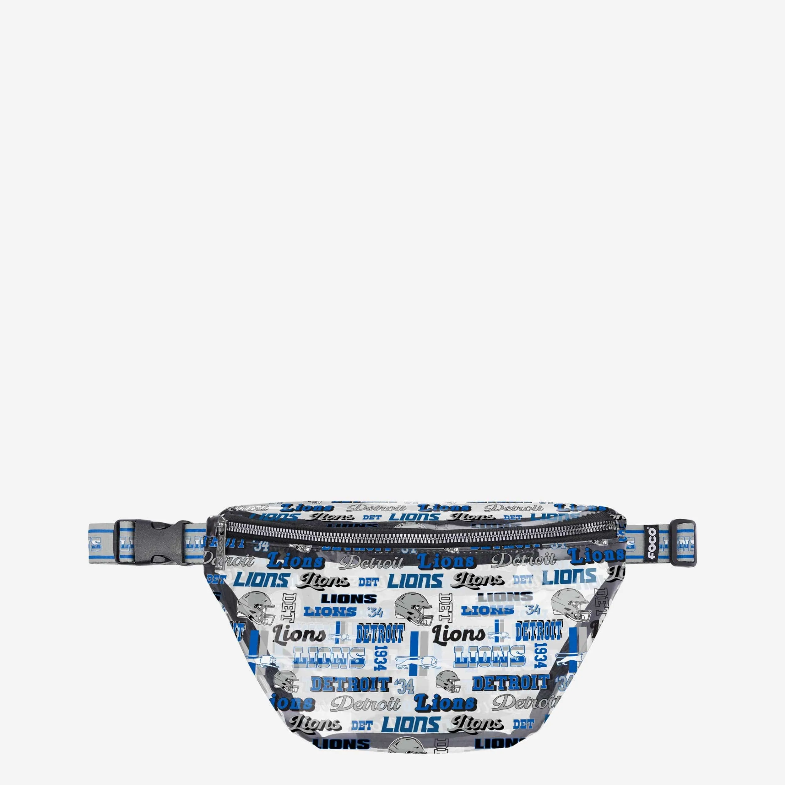 Detroit Lions Repeat Retro Print Clear Fanny Pack