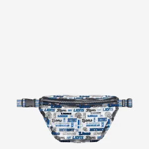 Detroit Lions Repeat Retro Print Clear Fanny Pack