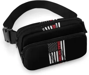 Drag Racing USA Flag Belt Bag Double Layer Fanny Pack Crossbody Bags Adjustable Bum Bag for Women Men
