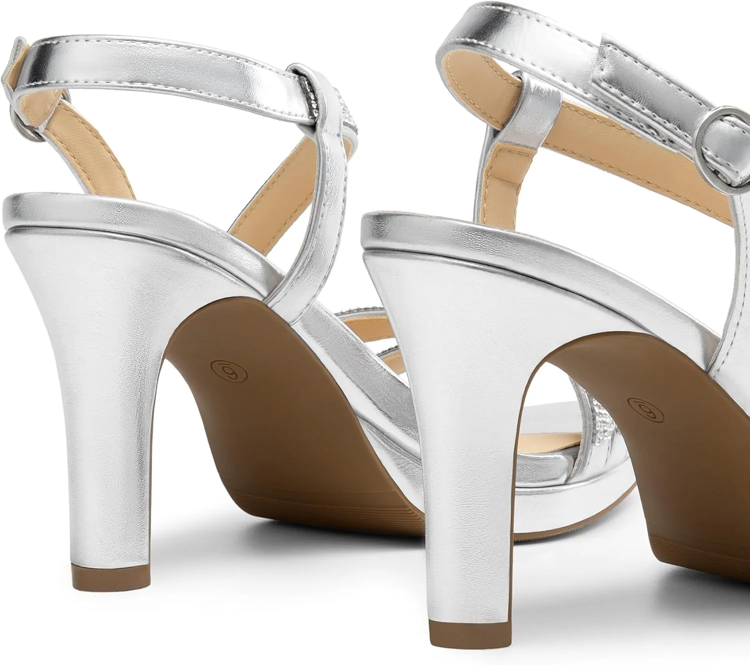 DREAM PAIRS Women's Platform Strappy Heels High Heeled Sandals Open Toe Comfortable Dressy Shoes with Adjustable Ankle Strap