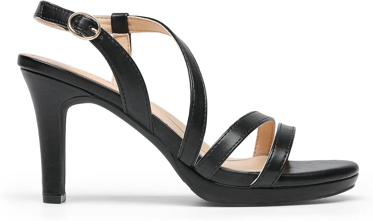DREAM PAIRS Women's Platform Strappy Heels High Heeled Sandals Open Toe Comfortable Dressy Shoes with Adjustable Ankle Strap