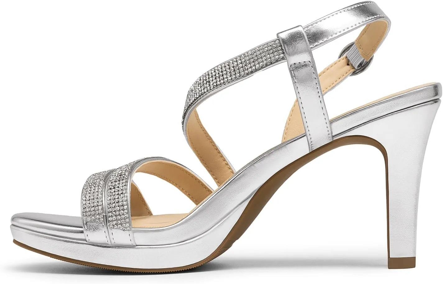 DREAM PAIRS Women's Platform Strappy Heels High Heeled Sandals Open Toe Comfortable Dressy Shoes with Adjustable Ankle Strap