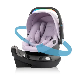 Evenflo Revolve180 LiteMax NXT Rotational Infant Car Seat with SensorySoothe (Agate Purple)