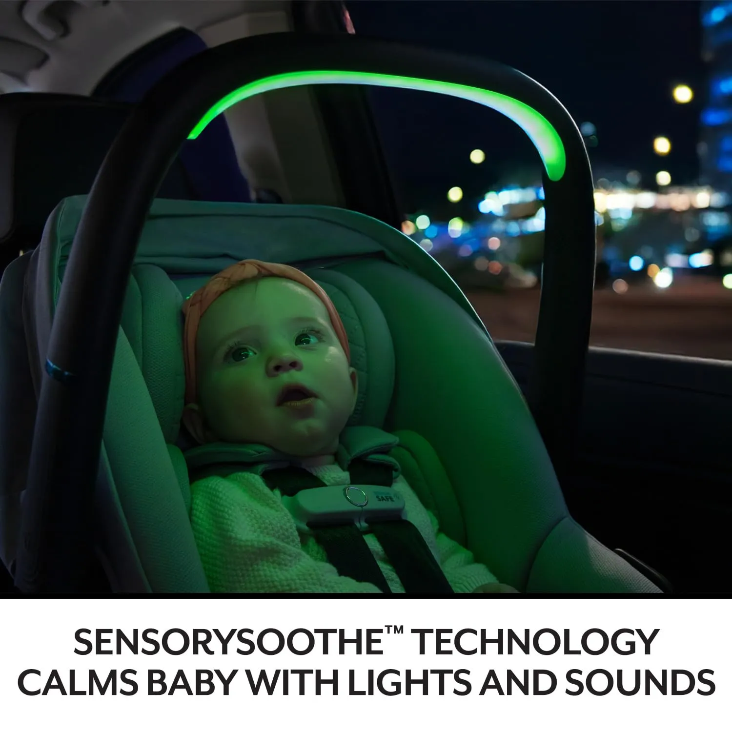 Evenflo Revolve180 LiteMax NXT Rotational Infant Car Seat with SensorySoothe (Topaz)