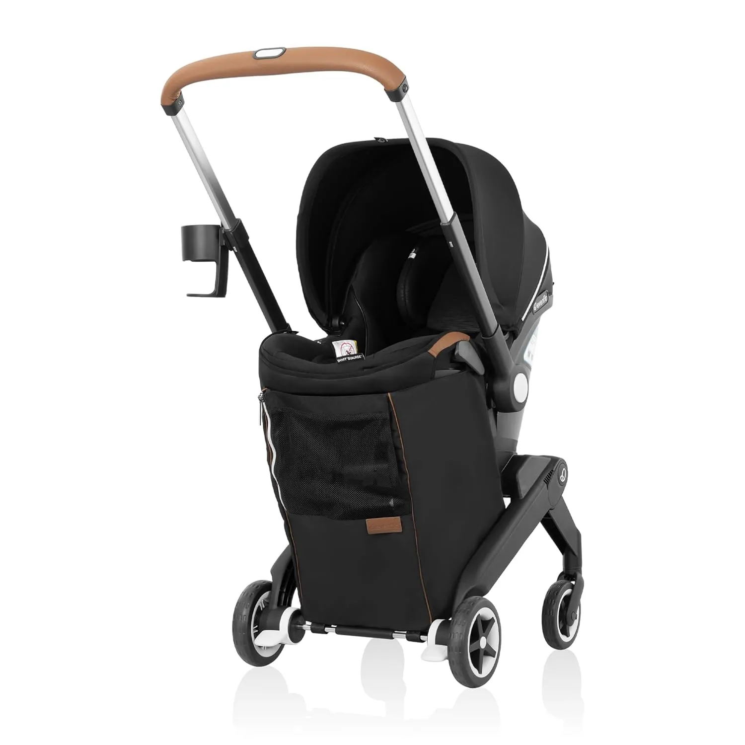 Evenflo Shyft DualRide Infant Car Seat Stroller Combo w Carryall Storage & Extended Canopy (Onyx)