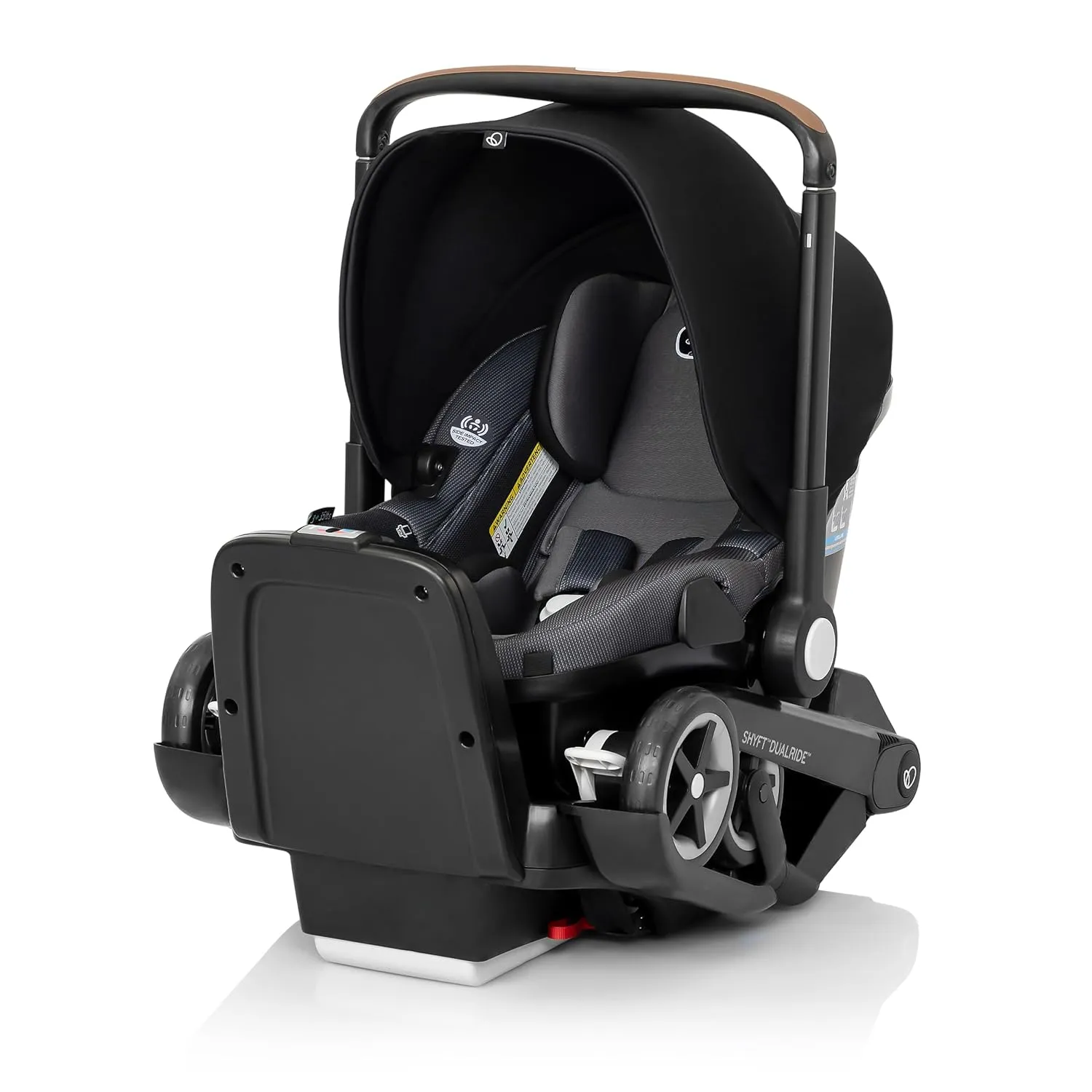 Evenflo Shyft DualRide Infant Car Seat Stroller Combo with Carryall Storage (Boone Gray)