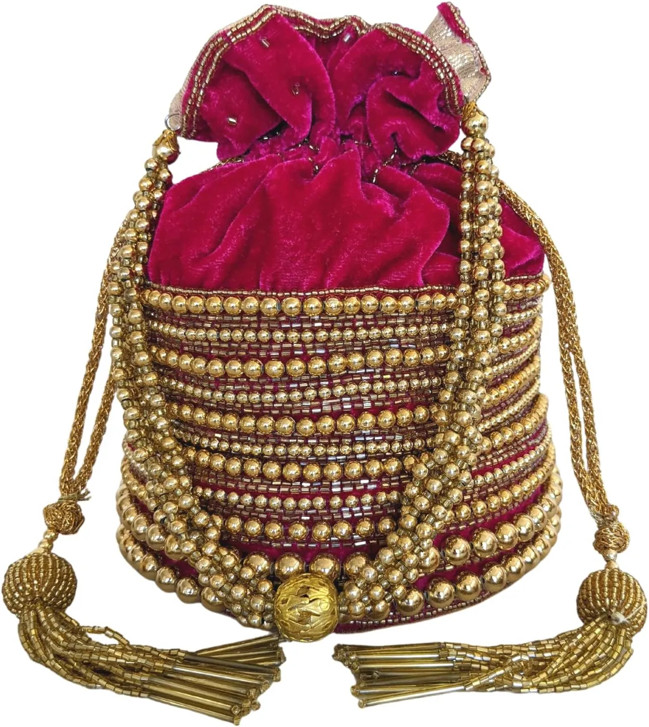 Evening Bags For Women Elegant Classy Indian Potli Bags For Weddings And Parties, Velvet Wristlet Drawstring Bag
