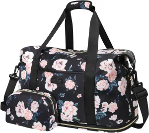Expandable Travel Duffle Bags Weekender Overnight Bags for Women Men Hospital Bag for Women Labor Delivery with Toiletry Bag Waterproof