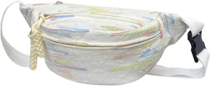 eYLun Women Fanny Pack Crossbody Bag Adjustable Casual Waist Bag FashionChest Bag Waist Pack for Travel Walking Running Hiking White A