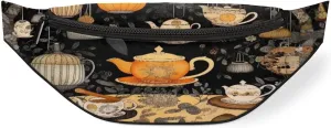 Fanny Pack for Men - Belt Bag for Women Classical Tea Cup Crossbody Fanny Packs Fashion Waist Packs Waterproof Bum Bag with Adjustable Strap for Travel, Sports, Running