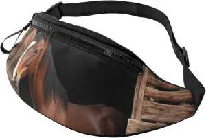 Fanny Pack for Men Women Crossbody Waist Bag Barn Horse Belt Bag with Adjustable Strap Hip Bum Bag